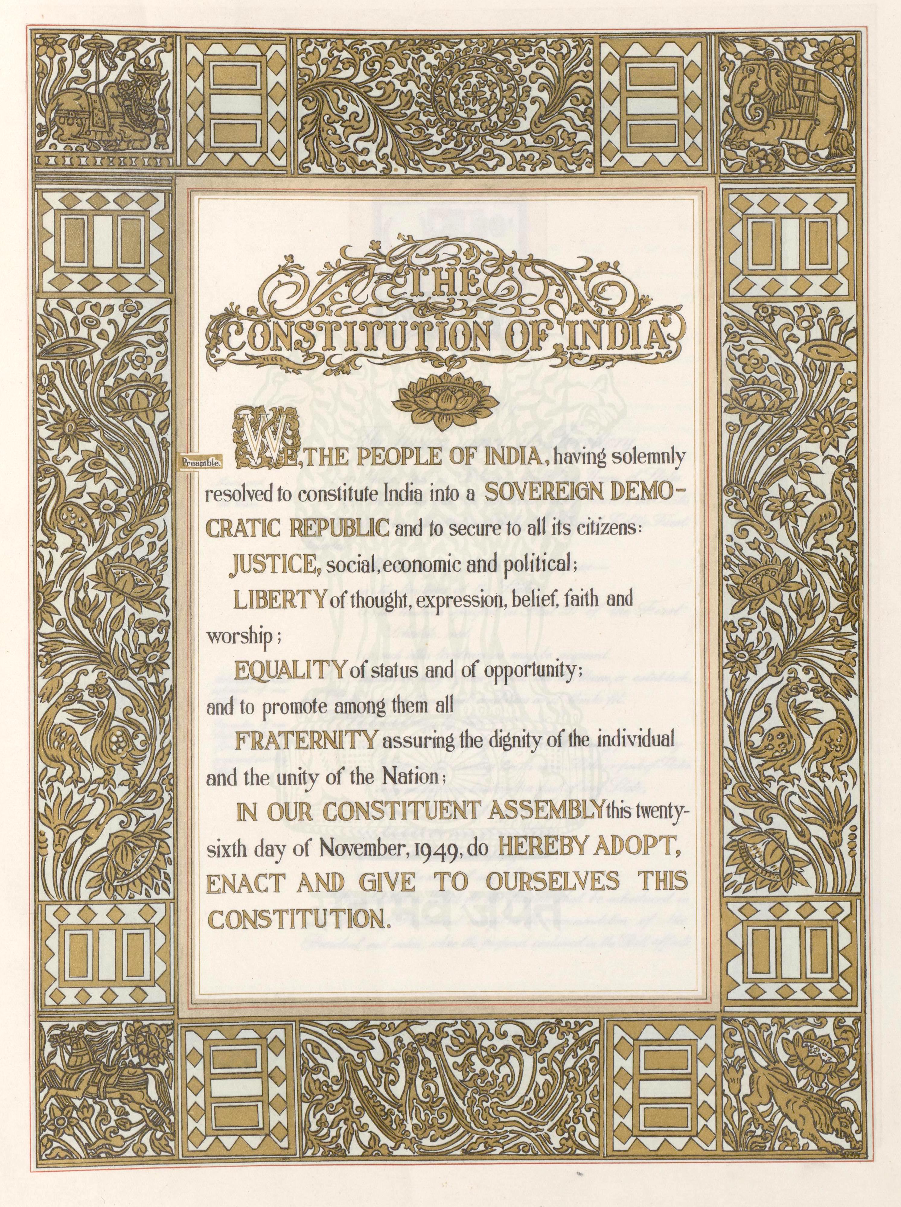 Constitution of India Preamble